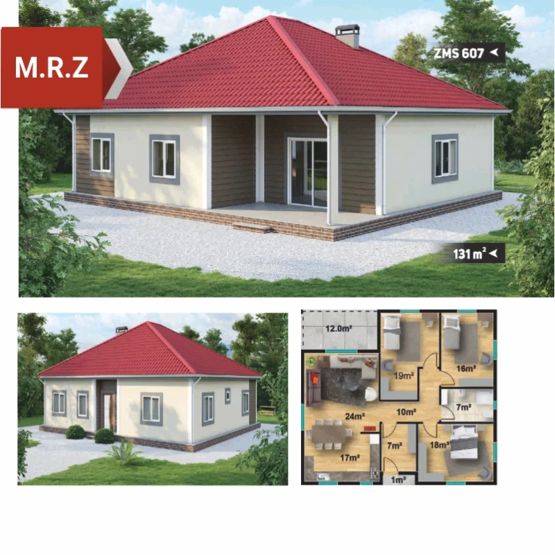 131 m2 Tek Katlı Çelik Evler