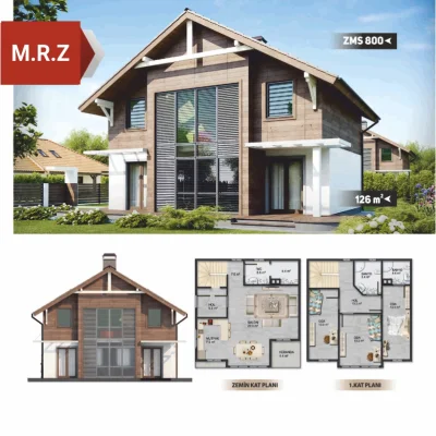 126 M2 Çift Katlı Çelik Ev