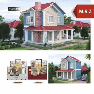137 M2 Çift Katlı Çelik Ev